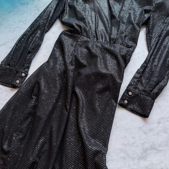 zara shiny wrap dress size s - Picture 5 of 7